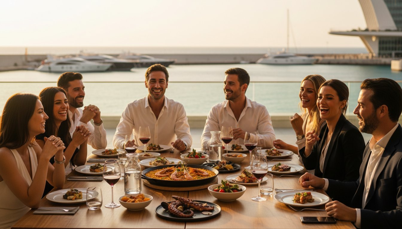 Menús para grupos en Valencia: Guía Gastronómica 2026 frente al Mediterráneo
