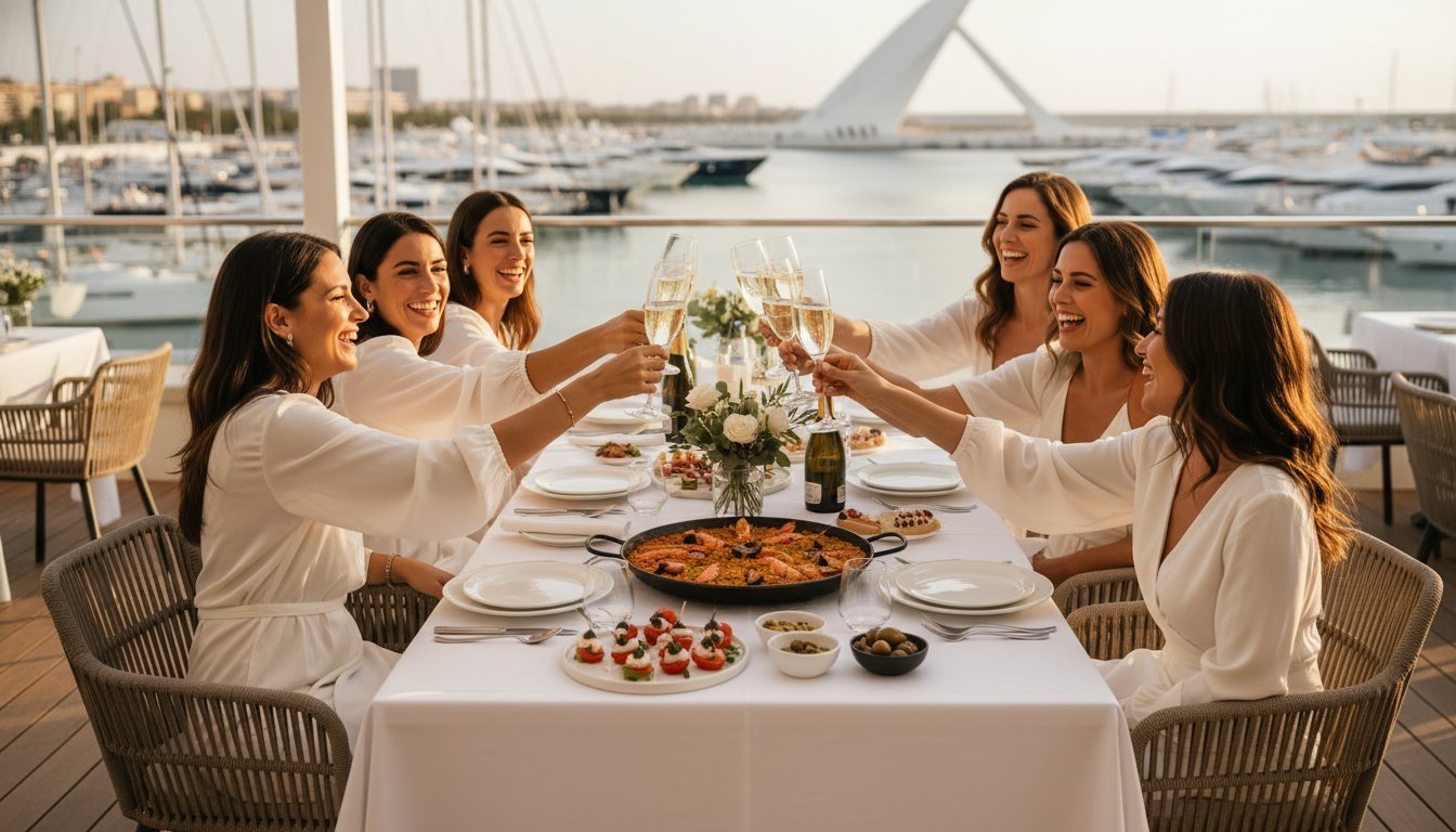Comida para despedidas de soltera en Valencia: Menús y Experiencias 2026